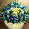 CORONA TRADICIONAL ROSAS AZUL