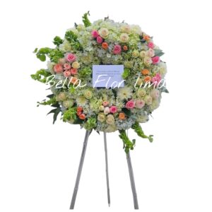 Doña rosas pasteles y hortensias