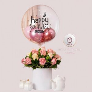 Box de rosas +Globo "aysun"